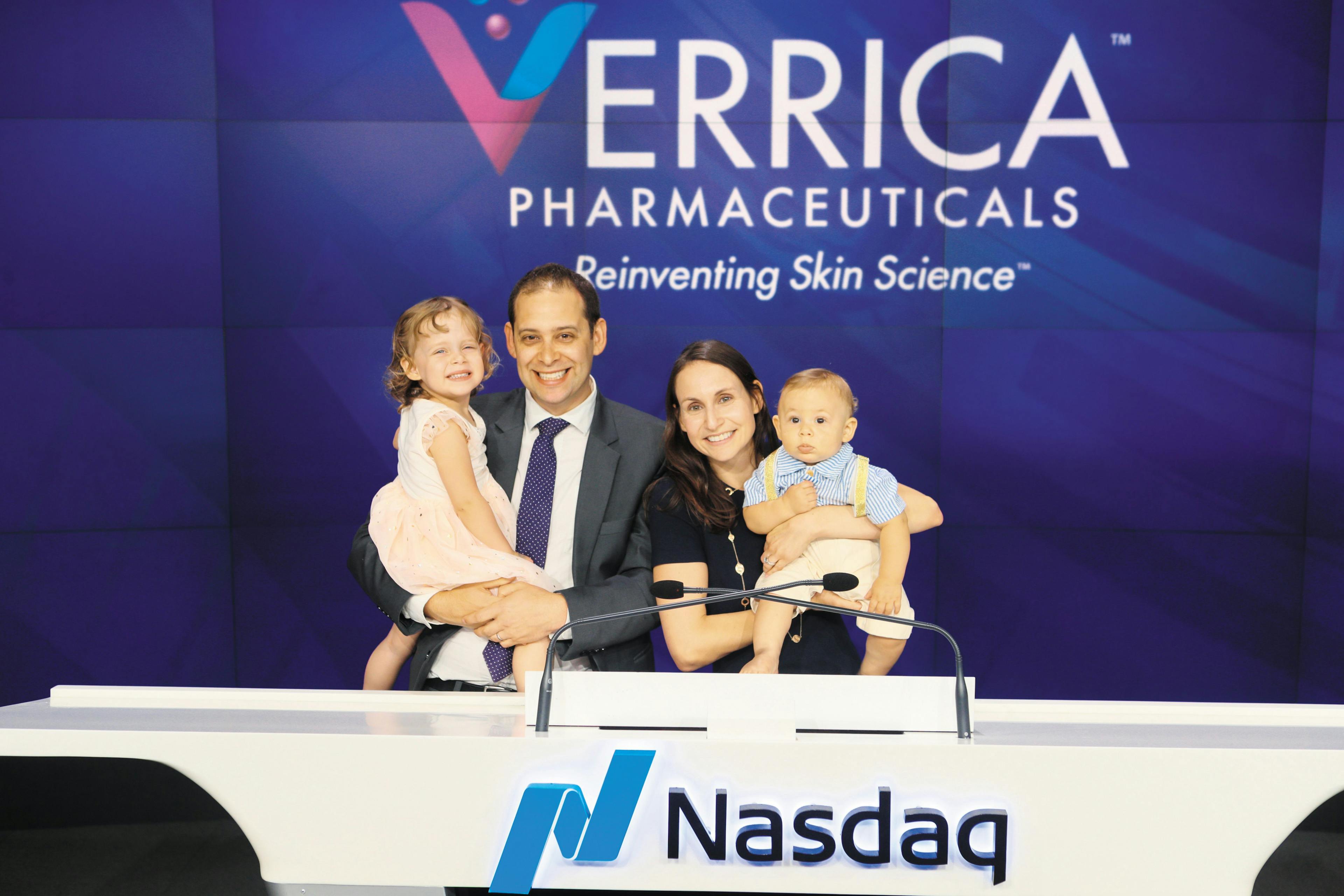 Dr. Davidson and family at NASDAQ