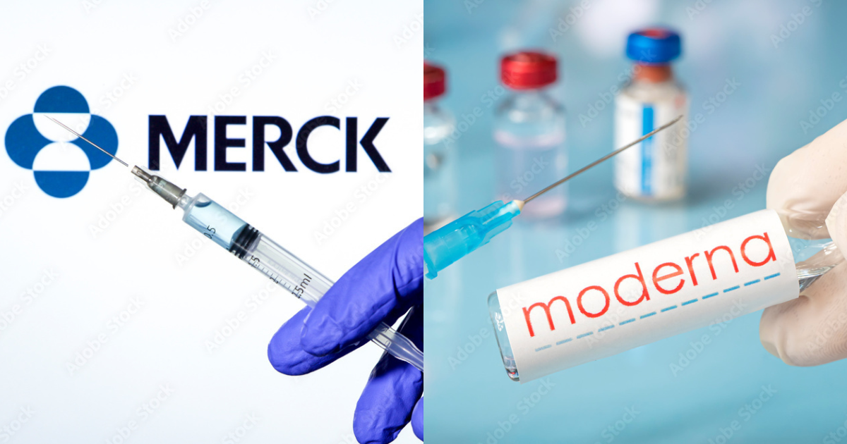 Merck and Moderna logos | Image credits: SoniaBonet & diy13 - stock.adobe.com
