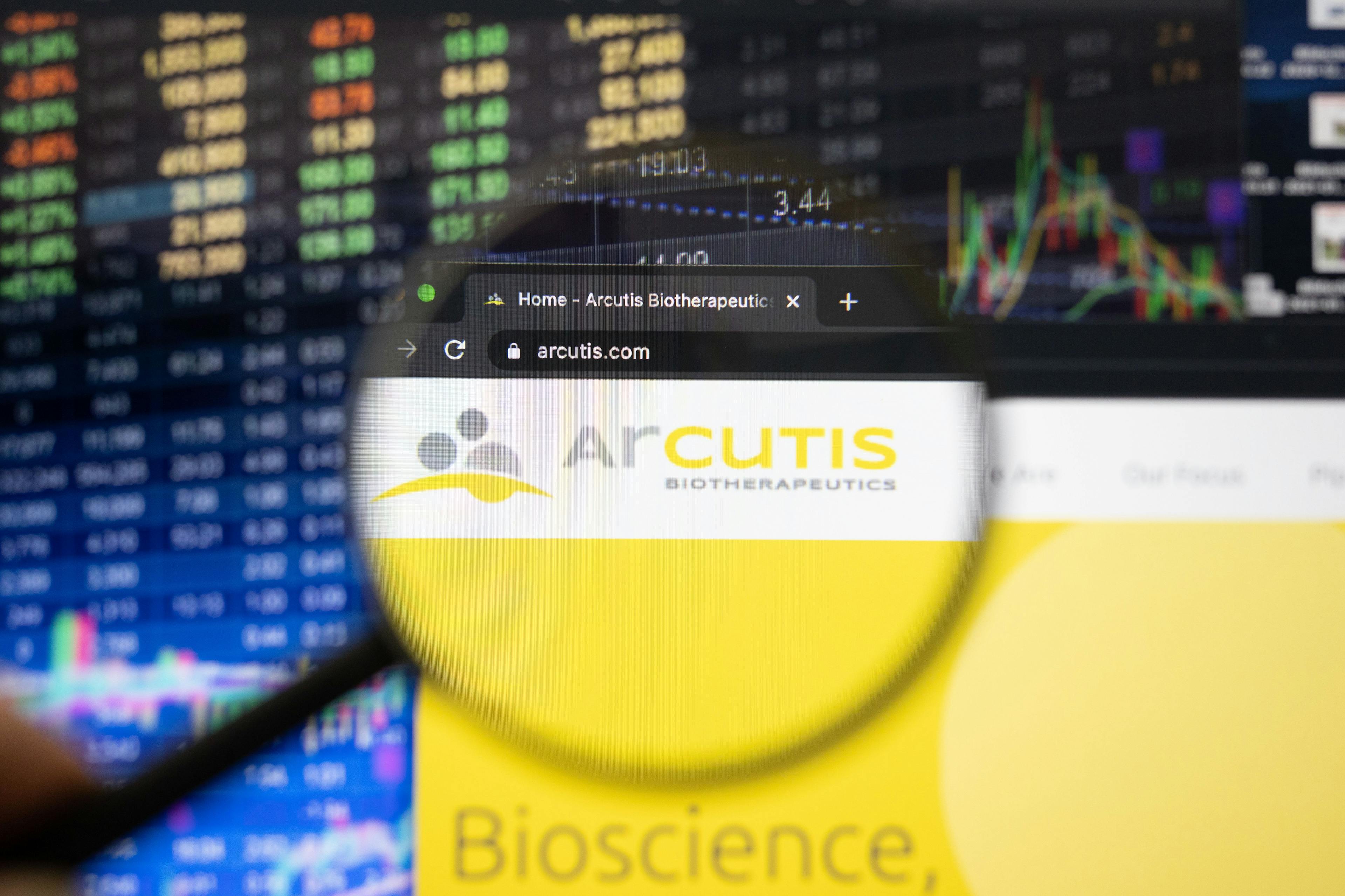 Arcutis Biotherapeutics company logo on a website